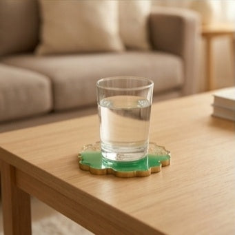 Green Marble Resin Coaster