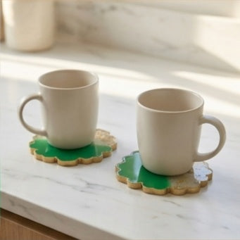 Green Marble Resin Coaster