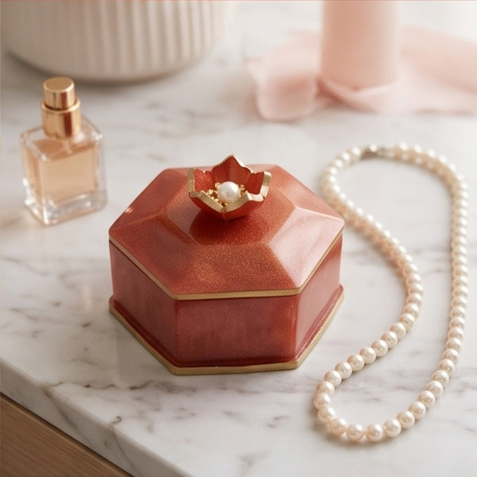 Hexagonal Resin Jewelry Box