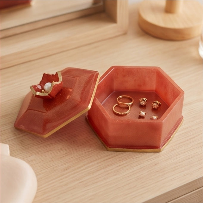 Hexagonal Resin Jewelry Box
