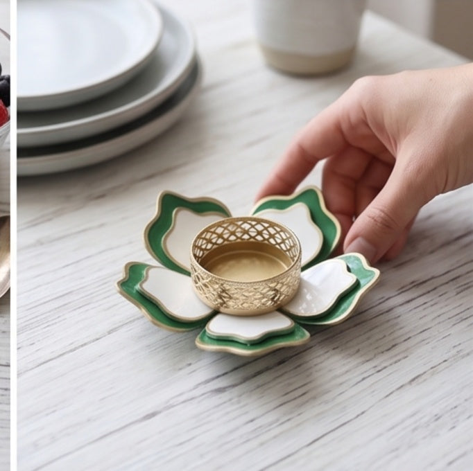 Resin Tea Light Candle Holder – Set of 4