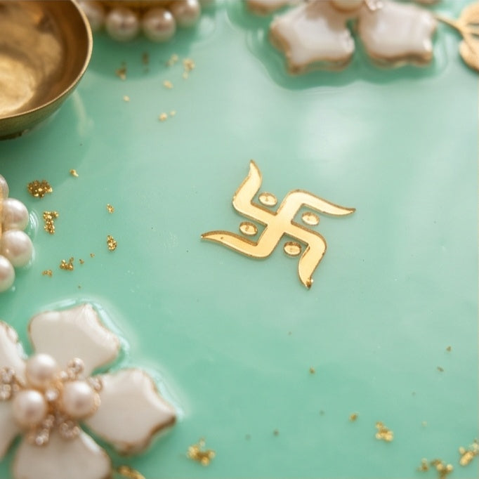 Mint Green Resin Pooja Thali